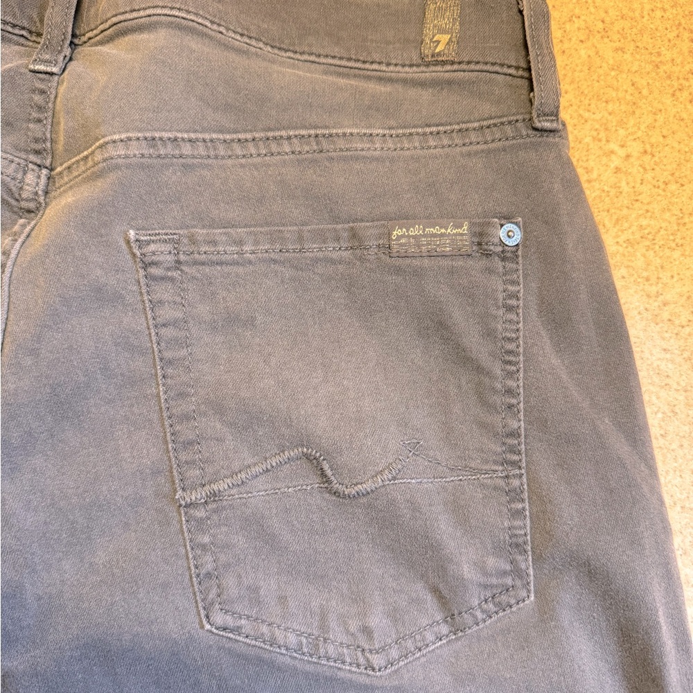 Mens grey jeans 7 for all mankind slimmy soft and stretchy size 36 worn once